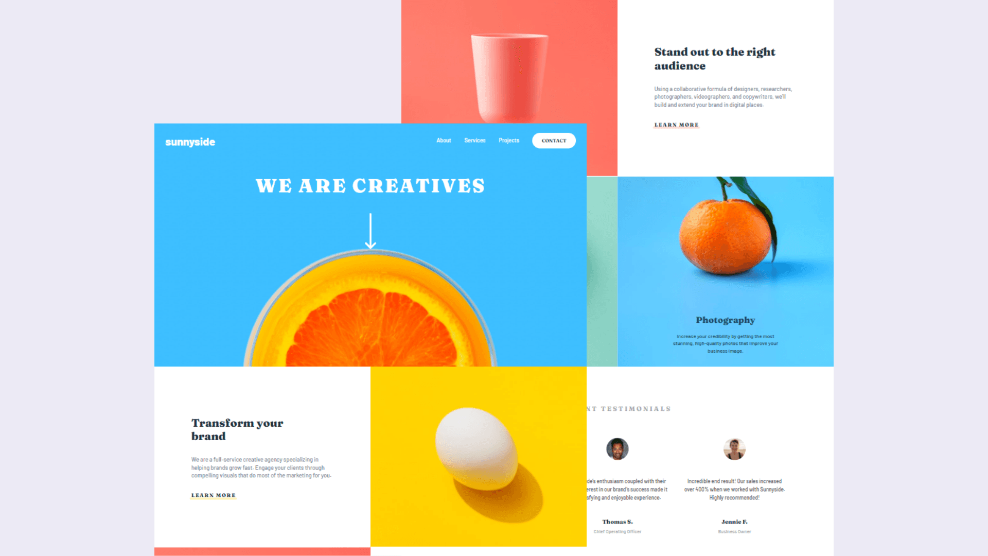 Sunnyside Agency Landing Page