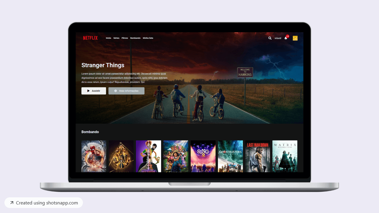 Imagem do projeto Netflix Clone UI